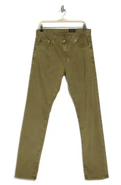 Ag Everett Slim Straight Leg Pants In Green