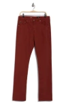 Ag Everett Slim Straight Leg Pants In Burgundy
