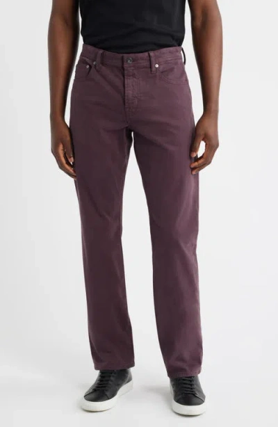 Ag Everett Slim Straight Leg Pants In Purple