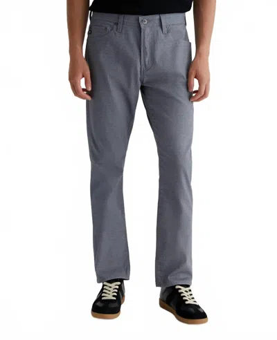 Ag Everett Slim Straight Pants In Delorean Grey Multi In Blue