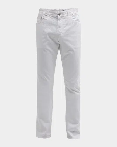 Ag Everett Slim-straight Twill Pants In Neutral