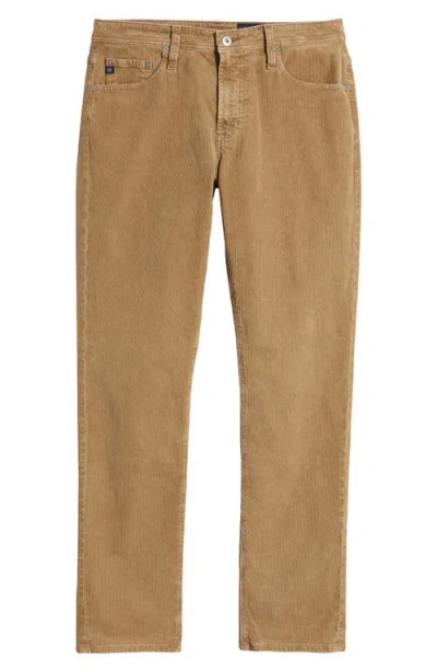 Ag Everett Straight Leg Corduroy Pants In Brown