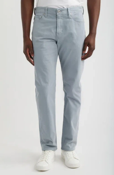 Ag Everett Stretch Sateen Slim Straight Pants In Blue