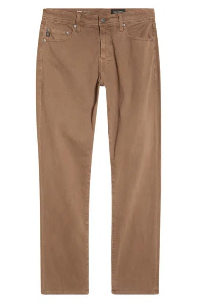 Ag Everett Stretch Sateen Slim Straight Pants In Pattern