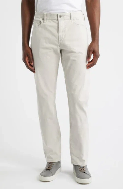Ag Everett Stretch Sateen Slim Straight Pants In White