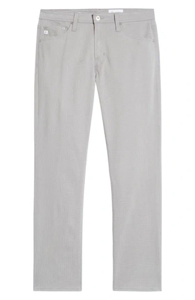 Ag Everett Sud Print Slim Straight Leg Pants In Blink Light Grey Multi