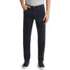 Ag Everett Sueded Stretch Sateen Slim Straight Leg Pants In Deep Navy