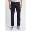 Ag Everett Sueded Stretch Sateen Slim Straight Leg Pants In New Navy