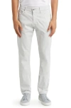 Ag Everett Sueded Stretch Sateen Slim Straight Leg Pants In Silver Fog