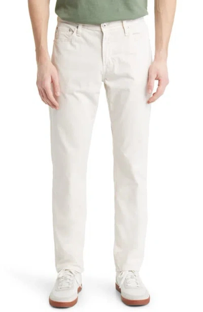 Ag Everett Sueded Stretch Sateen Slim Straight Leg Pants In Sulf Fade To Graye