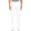 Ag Everett Sueded Stretch Sateen Slim Straight Leg Pants In White