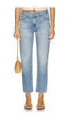 Ag Alexis Womens High Rise Button Fly Cropped Jeans In Aries Destructed
