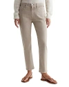 Ag Mari Crop Mid-rise Slim Straight Jeans In Sulfur Taupe In 5 Years Sulfur Desert