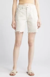 AG AG EX-BOYFRIEND HIGH WAIST RAW HEM DENIM SHORTS