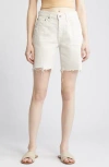 Ag Ex-boyfriend High Waist Raw Hem Denim Shorts