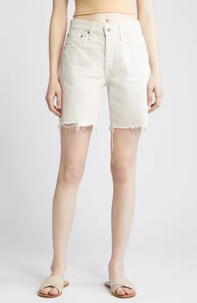 AG AG EX-BOYFRIEND HIGH WAIST RAW HEM DENIM SHORTS