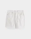 Ag Ex-boyfriend Slouchy Denim Shorts In White