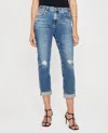 Ag Ex Boyfriend Slouchy Jeans In 17 Yrs Waveview Destructed In Blue