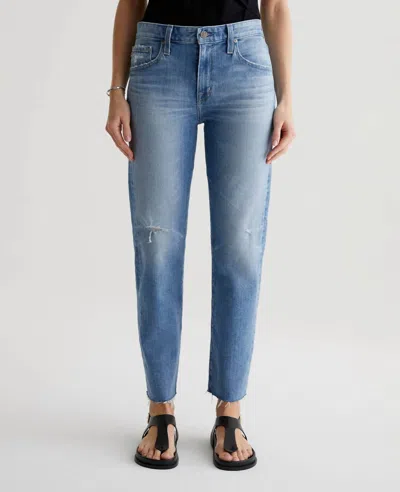 Ag Ex Boyfriend Slouchy Slim Jeans In 22 Years Palma Destructed In Blue
