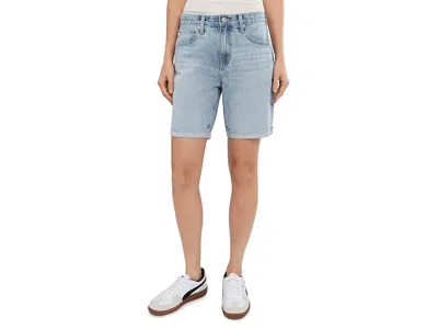 Ag Ex-boyfriend Mid-rise Slouchy Shorts In Soft Focus In Blue