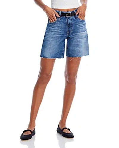 Ag Faded Denim Bermuda Shorts In 15 Years