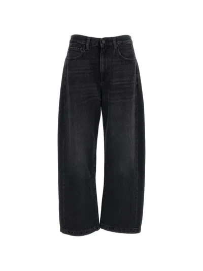 Ag Faded-effect Wide-leg Jeans In Blue