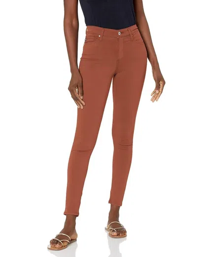 Ag Farrah Ankle Jean In Brick Dust In Brown