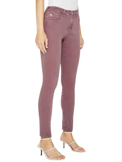 Ag Farrah Ankle Jeans In Sulfur Heirloom Rose In Purple