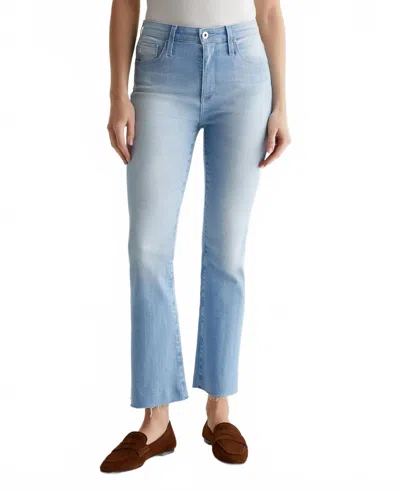 Ag Farrah Boot Crop Jean In Coastal Shore In Blue