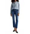 Ag Farrah Boot Crop Jeans In Lucerne In Blue