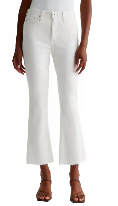 Ag Farrah Boot Crop Jean In Powder & Alchemy In White