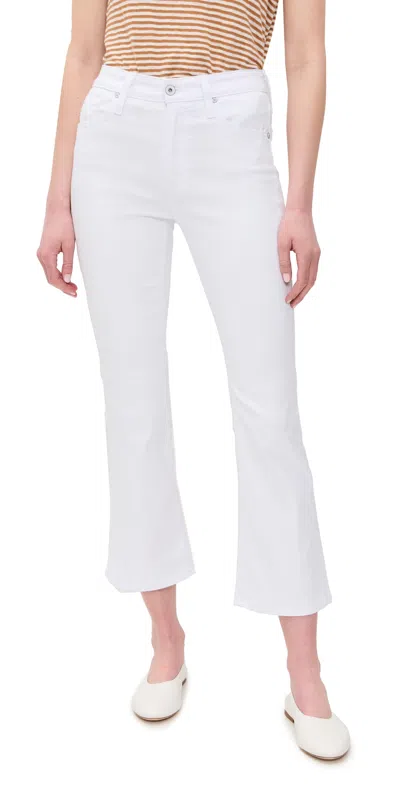 Ag Farrah Boot Crop Jeans Gallery White