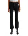 Ag Farrah Boot Crop Jeans In Black In Black