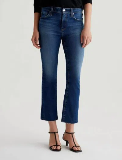 Ag Farrah Boot Crop Jeans In Forgotten In Blue