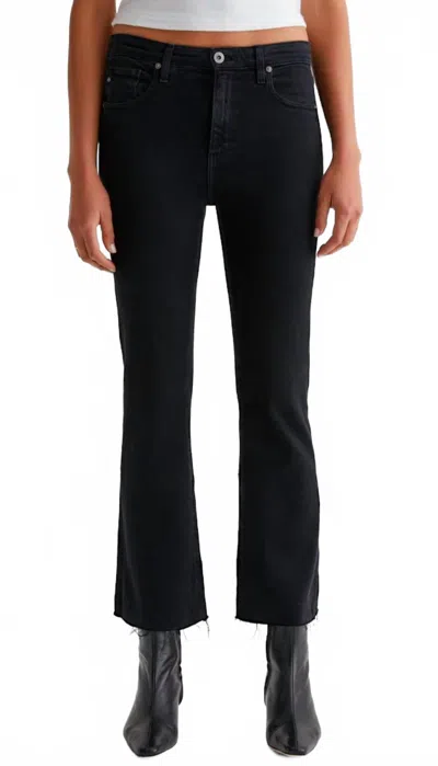Ag Farrah Boot Crop Jeans In Sulfur Black