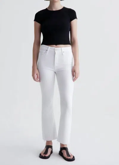 Ag Farrah Boot Crop Jeans In White