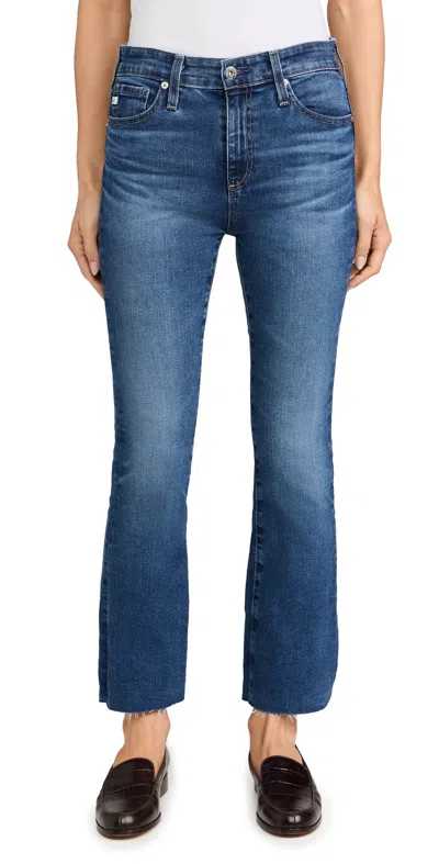 Ag Angel Low-rise Bootcut Jeans In 15 Years Prue In Blue