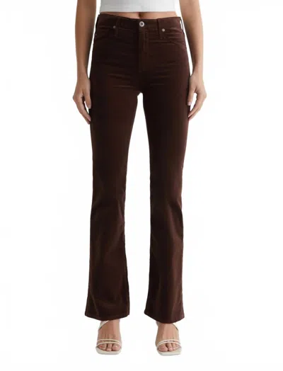Ag Farrah Boot High Rise Boot Jeans In Bitter Chocolate In Brown