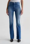 Ag Farrah Raw Hem High Waist Bootcut Jeans In Multi