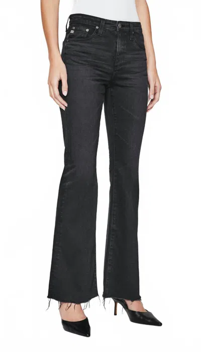 Ag Farrah Bootcut Raw Hem Pants In 4 Years Discord In Black