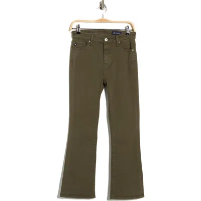 Ag Farrah Cropped Bootcut Jeans In Green