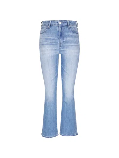 Ag Farrah Faded-effect Flared Jeans In Blue