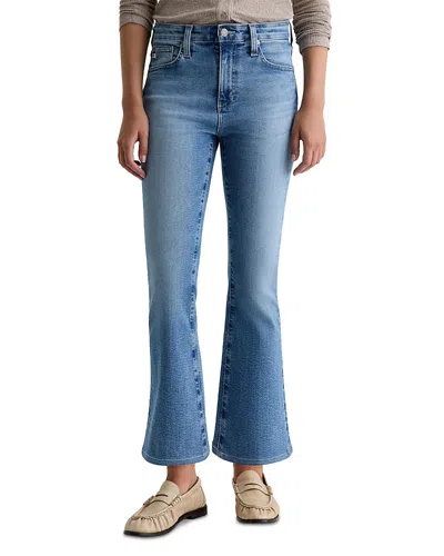 Ag Farrah High Rise Boot Crop Ankle Jeans In 18 Years Smolder In Blue