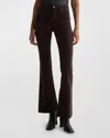Ag Farrah Mid Rise Bootcut Pants In Amaretto Noir