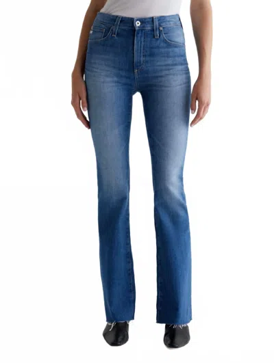 Ag Farrah High Rise Bootcut Jeans In Runway In Blue