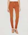 Ag Farrah High Rise Cord In Turmeric In Multi