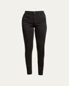 Ag Farrah High-rise Skinny Jeans In Black