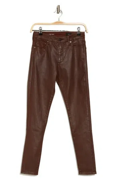 Ag Farrah High Waist Ankle Skinny Jeans In Vinte Light Raw Lumber
