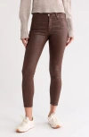 Ag Farrah High Waist Ankle Skinny Jeans In Vinte Light Raw Lumber