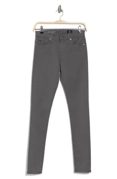 Ag Farrah High Waist Coated Skinny Jeans In Folkestone Grey